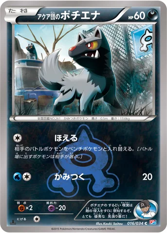 アクア団のポチエナ — XY コンセプトパック「マグマ団VSアクア団 ダブルクライシス」 016/034 C
