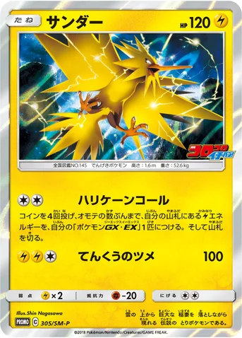 サンダー — SM プロモカード 305 등급 표기 없음