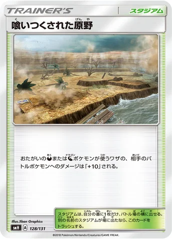 喰いつくされた原野 — サン&ムーン GXスタートデッキ 128/131 등급 표기 없음