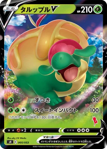 タルップルV — ファミリーポケモンカードゲーム 005/053 등급 표기 없음