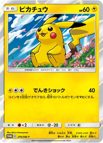 ピカチュウ — SM プロモカード 276 등급 표기 없음