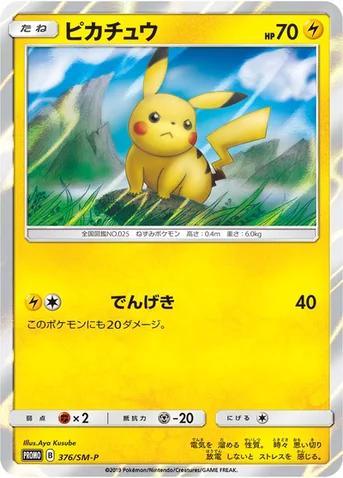 ピカチュウ — SM プロモカード 376 등급 표기 없음