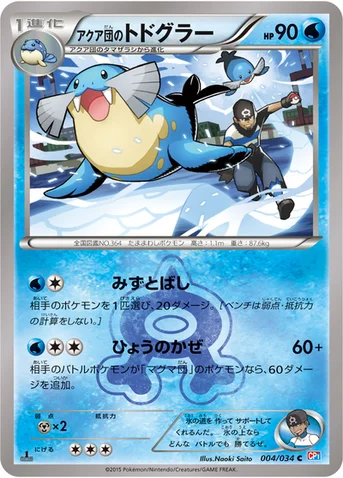 アクア団のトドグラー — XY コンセプトパック「マグマ団VSアクア団 ダブルクライシス」 004/034 C