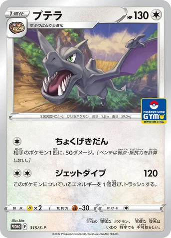 プテラ — S プロモカード 315 등급 표기 없음