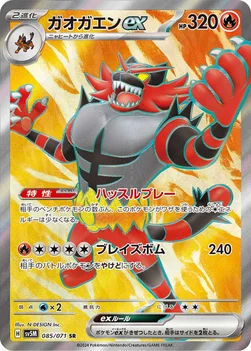 일본판 — ガオガエンex — 拡張パック「サイバージャッジ」 085/071 SR