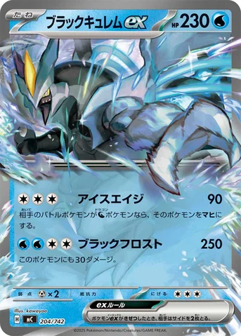 ブラックキュレムex — スタートデッキ100 バトルコレクション 204/742 등급 표기 없음