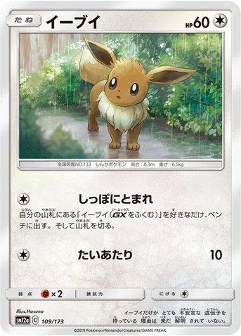 イーブイ — ハイクラスパック「TAG TEAM GX タッグオールスターズ」 109/173 등급 표기 없음
