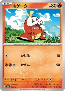 일본판 — ホゲータ — スターターセットex ホゲータ＆デンリュウex 002/021 —