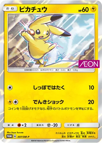 ピカチュウ — SM プロモカード 307 등급 표기 없음