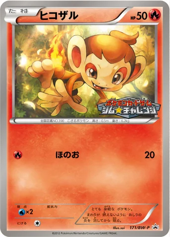 ヒコザル — BW プロモカード 171 등급 표기 없음