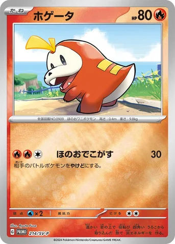 ホゲータ — SV プロモカード 214 등급 표기 없음