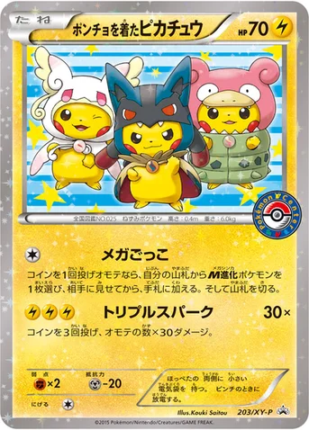 ポンチョを着たピカチュウ — XY プロモカード 203 등급 표기 없음