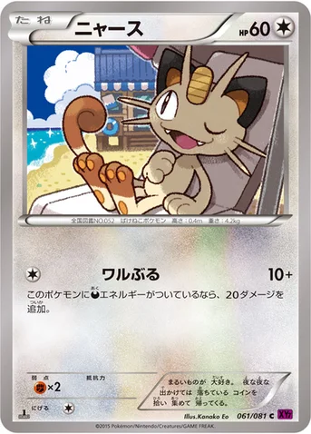 ニャース — XY 拡張パック「バンデットリング」 061/081 C