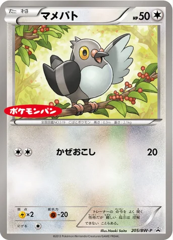 マメパト — BW プロモカード 205 등급 표기 없음