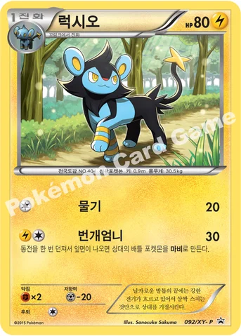 럭시오 — XY 프로모 카드 092 등급 표기 없음