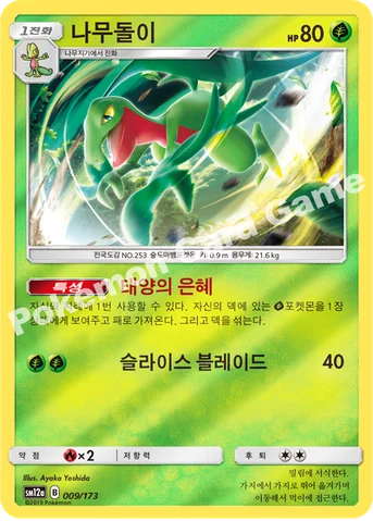 나무돌이 — 썬&문 하이클래스팩 「TAG TEAM GX 태그올스타즈」 009/173 등급 표기 없음