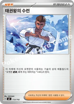 한국판 — 태권왕의 수련 — MEGA 「스타트 덱 100 배틀컬렉션」 732/742 —