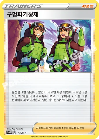 구멍파기형제 — 소드&실드 프로모 카드 181 등급 표기 없음