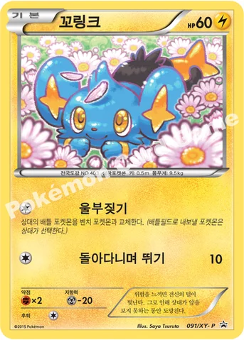 꼬링크 — XY 프로모 카드 091 등급 표기 없음