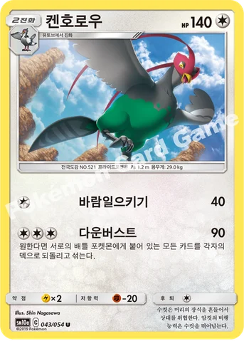 켄호로우 — 썬&문 강화 확장팩 「GG엔드」 043/054 U