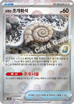 한국판 — 오래된 조개화석 — 스칼렛&바이올렛 강화 확장팩 「포켓몬 카드 151」 156 · m C